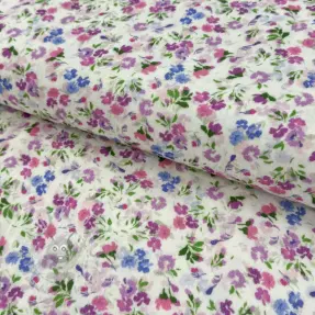 Double gauze/muslin Flower Michaela off white digital print