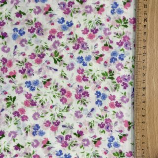 Double gauze/muslin Flower Michaela off white digital print