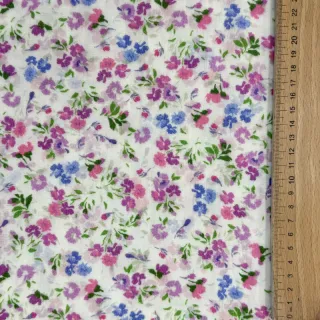 Double gauze/muslin Flower Michaela off white digital print