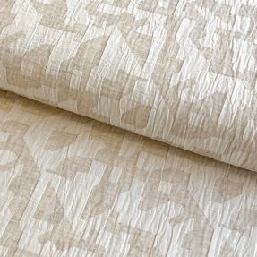 Cotton fabric with linen JACQUARD Abstarct natural
