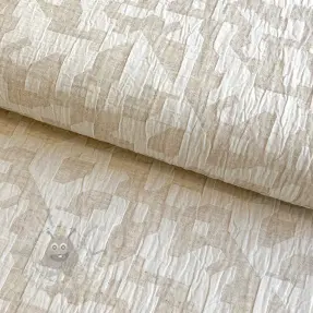 Cotton fabric with linen JACQUARD Abstarct natural
