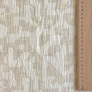 Cotton fabric with linen JACQUARD Abstarct natural