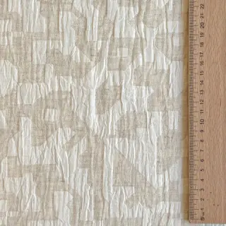 Cotton fabric with linen JACQUARD Abstarct natural