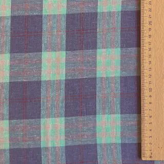 Linen viscose YARN DYED Square green