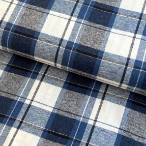 Cotton fabric YARN DYED CHECK BRUSHED Silva design A