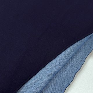 Sweat fabric DENIM indigo blue