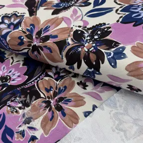 Sweat fabric Flowers Mici ecru digital print