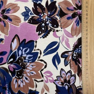 Sweat fabric Flowers Mici ecru digital print