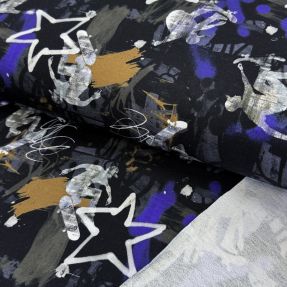 Sweat fabric Graffiti black digital print