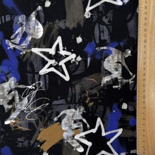 Sweat fabric Graffiti black digital print