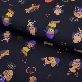 Jersey Dogs navy digital print