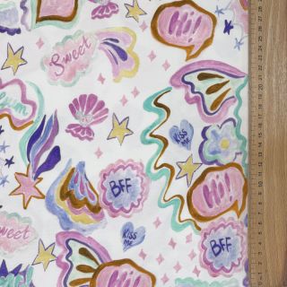 Jersey Shells white digital print