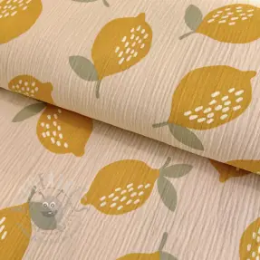 Double gauze/muslin Lemons sand