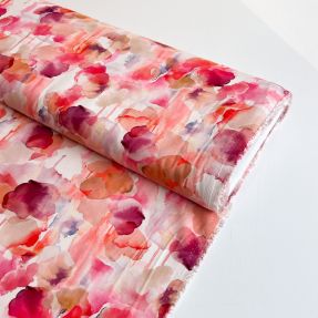 Viscose ROSELLA STRETCH Abstract pink digital print