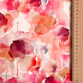 Viscose ROSELLA STRETCH Abstract pink digital print