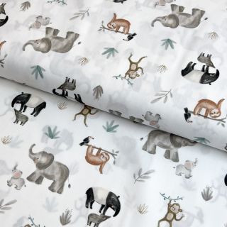 Cotton fabric Safari off white digital print