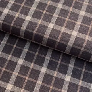 Linen viscose YARN DYED Block brown