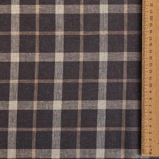 Linen viscose YARN DYED Block brown
