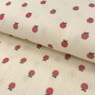 Double gauze/muslin Fruits apple natural