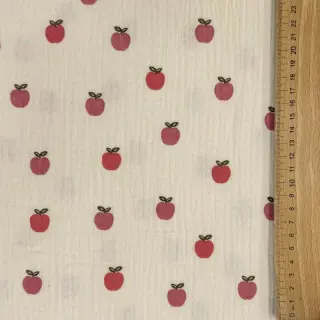 Double gauze/muslin Fruits apple natural