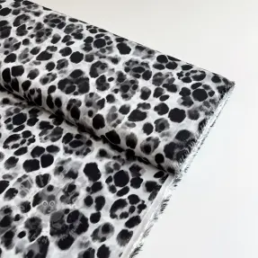 Viscose SATIN Animal skin black digital print