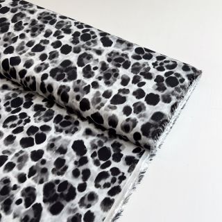 Viscose SATIN Animal skin black digital print