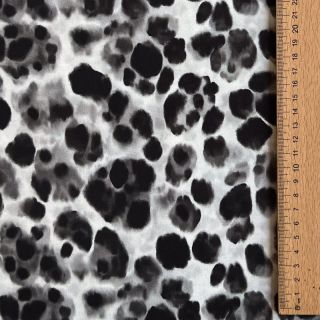 Viscose SATIN Animal skin black digital print