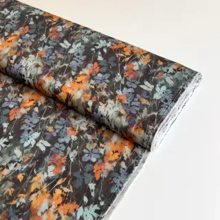 Viscose SATIN Flowie Kin black digital print