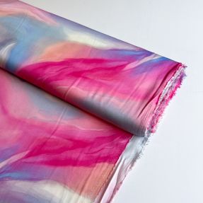 Viscose SATIN Illusion pink digital print