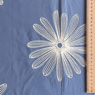 Cotton fabric EMBROIDERY Flowie jeans