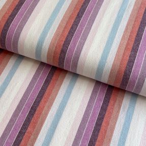 Cotton fabric YARN DYED Line multi