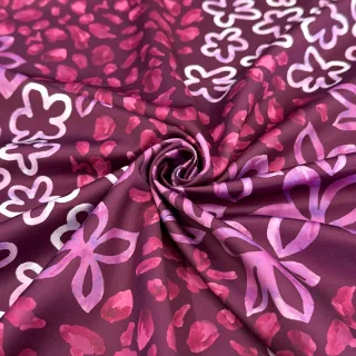 Satin ROYAL MICRO Abstarct bordeaux