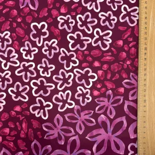 Satin ROYAL MICRO Abstarct bordeaux
