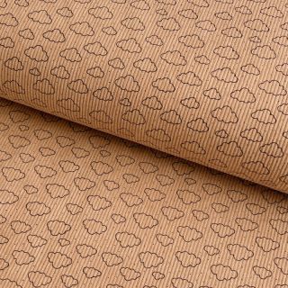 Corduroy STRETCH Little clouds sand
