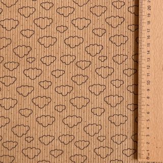 Corduroy STRETCH Little clouds sand