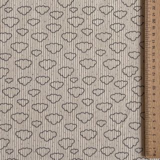Corduroy STRETCH Little clouds light sand