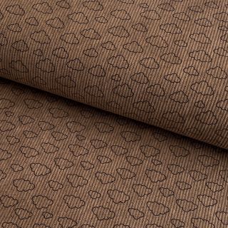 Corduroy STRETCH Little clouds taupe