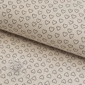 Corduroy STRETCH Little love light sand