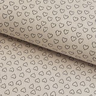 Corduroy STRETCH Little love light sand