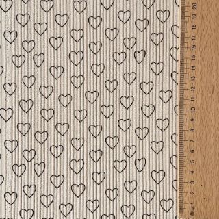 Corduroy STRETCH Little love light sand