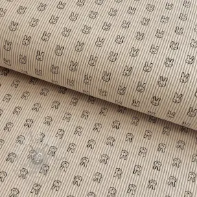 Corduroy STRETCH Little bunny light sand