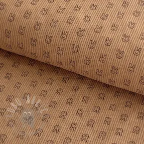 Corduroy STRETCH Little bunny sand