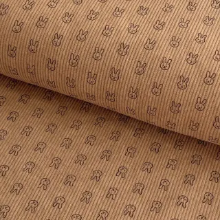 Corduroy STRETCH Little bunny sand