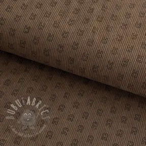 Corduroy STRETCH Little bunny taupe