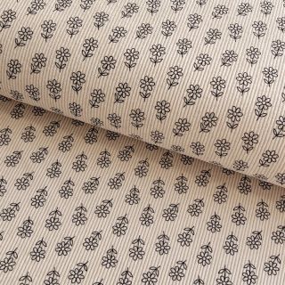 Corduroy STRETCH Little flower light sand