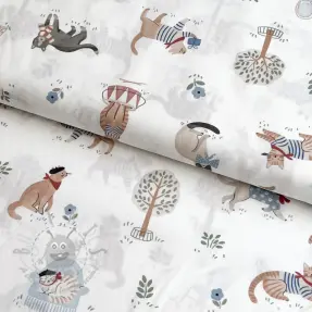 Cotton fabric Vive la France design A digital print