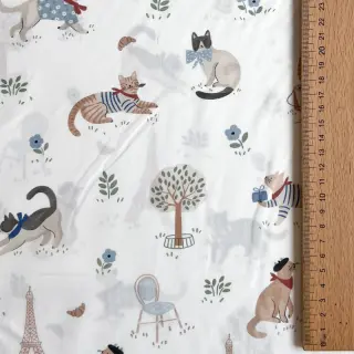 Cotton fabric Vive la France design A digital print