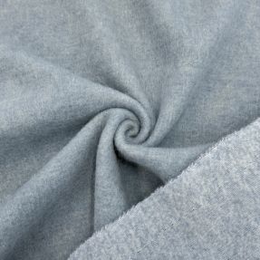 Coat fabric PRATO wool light blue melange