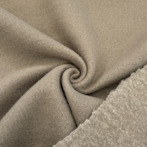 Coat fabric PRATO wool taupe