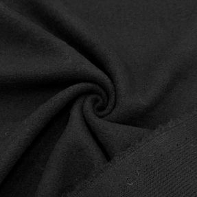 Coat fabric PRATO wool black in black